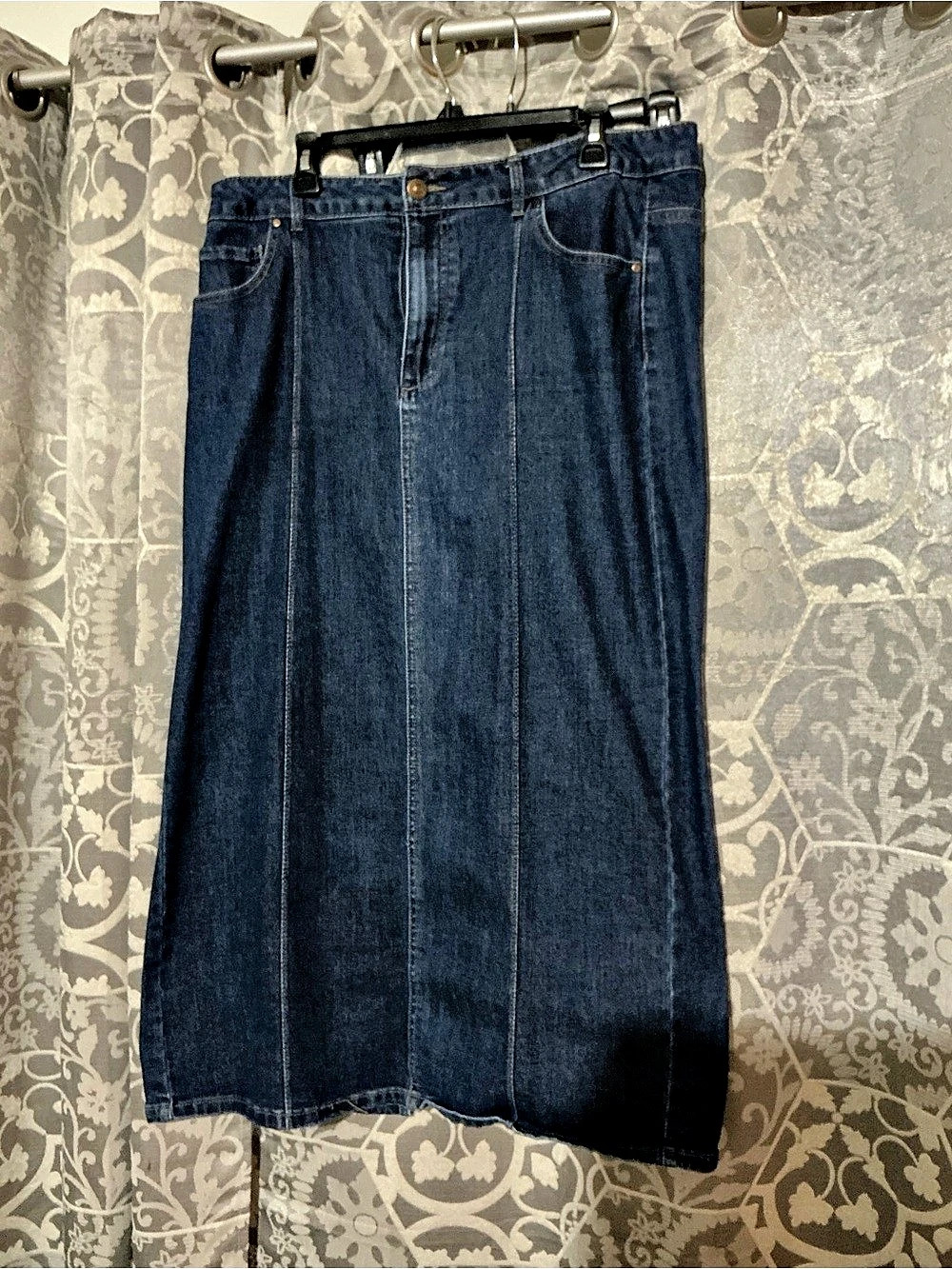 Rachel Zoe Denim Maxi Skirt Blue Waist 16W